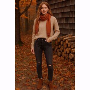 Free People Zuri Mom Jean Sz 24 Dusty Roads Black Button Fly Distressed Rip Knee